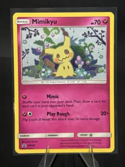 Pokemon Mimikyu SM163 Black Star Promo Team Up Blister Sun & Moon Holo NM - Image 1