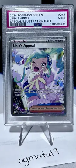 Lisia's Appeal SIR Illustration Rare Pokemon Surging Sparks #246/191 PSA 9 MINT - Image 1
