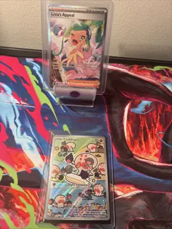 2024 Pokemon Surging Sparks SSP EN Lisia's Appeal SIR #246/191 W/ Clobbopus IR - Image 1
