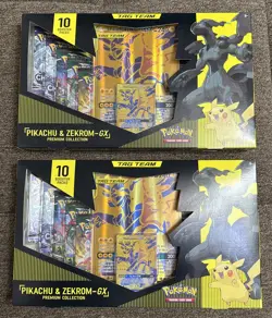 Pokemon TCG Pikachu & Zekrom GX Premium Collection Box - New/Factory Sealed 820650809910 - Image 1