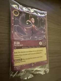 Lorcana Frozen promo card only: glimmer foil Elsa - The Fifth Spirit SEALED - Image 4