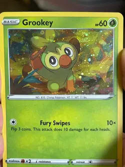 POKEMON GROOKEY 010/202 COMMON COSMOS HOLOFOIL WITH SWIRL SWORD & SHIELD NM CARD - Image 5