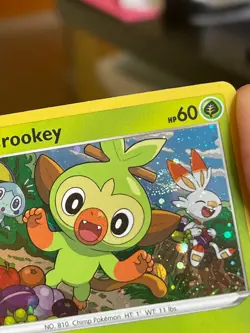 POKEMON GROOKEY SWSH070 PROMO BLACK STAR COSMOS HOLOFOIL WITH SWIRL NM CARD - Image 5