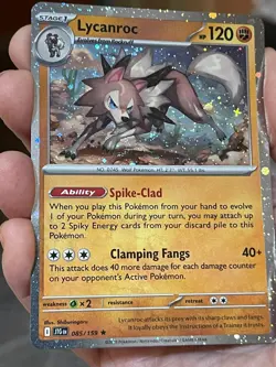 POKEMON LYCANROC 085/159 RARE COSMOS HOLOFOIL JOURNEY TOGETHER NM CARD - Image 1
