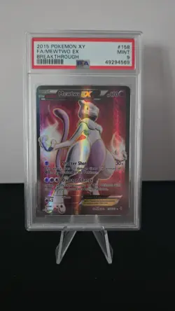 PSA 9 Mewtwo EX Full Art - XY Breakthrough 2015 Pokemon Card 158/162 - Image 1