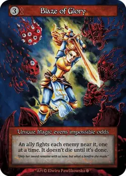 Sorcery: Contested Realm Blaze of Glory Unique Regular NM (GT) - Image 1