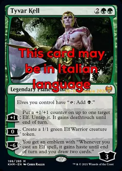 MTG TYVAR KELL FOIL EXC - TYVAR KELL - KHM PRE - MAGIC - Image 1