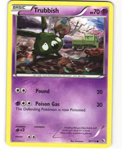 Trubbish Common Pokemon TCG Legendary Treasures 67/113 LP - Image 1