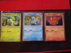 Bulbasaur Charmander Squirtle Pokemon Cards Cosmos Promo Set 046 047 048 NM 151 - Image 1