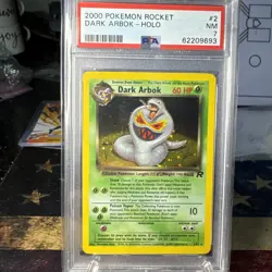 Pokemon 2000 Dark Arbok 2/82 Team Rocket Holo PSA 7 - Image 1