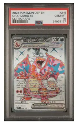 2023 POKEMON OBF EN-OBSIDIAN FLAMES ULTRA RARE #215 CHARIZARD EX PSA 10 - Image 1