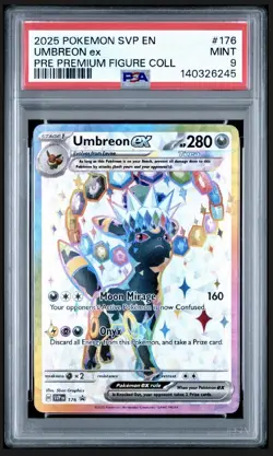 2025 Pokemon UMBREON ex #176 SVP Promo Premium Figure Collection PSA 9 - Image 1