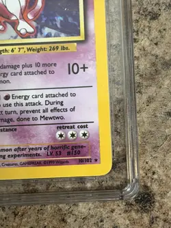 CGC 7.5 Near Mint+ Mewtwo Base Set (1999) 10/102 Holo Pokemon TCG Rare Graded - Image 3