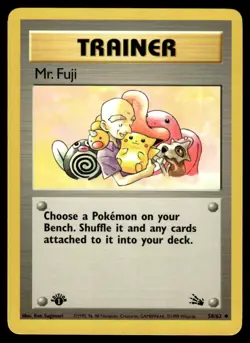 Pokemon TCG Fossil 1st Edition #58/62 Mr. Fuji LP+ - Image 1