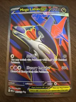 Pokemon Mega Latias ex 163/132 Me01: Mega Evolution Ultra Rare Holo - Image 1