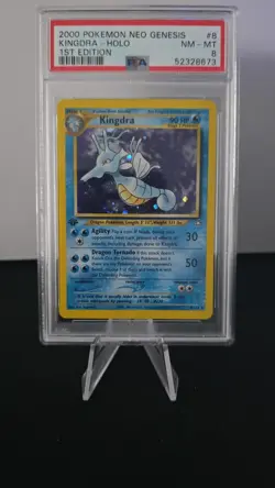 2000 POKEMON NEO GENESIS 1ST ED #8 KINGDRA-HOLO PSA 8 - Image 1