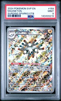 2024 POKEMON SVP EN-SV BLACK STAR PROMO #159 MAGNETON PSA 9 - Image 1