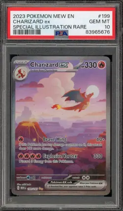 Pokemon Charizard ex 151 MEW EN Special Illustration Rare #199 PSA 10 Gem Mint - Image 1