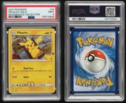 Pikachu Confetti Holo Pokemon Sword & Shield McDonald's Collection PSA 9 MINT - Image 3