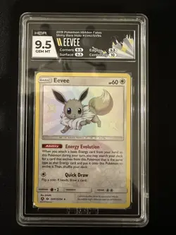 Pokemon Eevee SV41/SV94 Hidden Fates Shiny Vault Holo Rare HGA 9.5 Gem Mint - Image 1