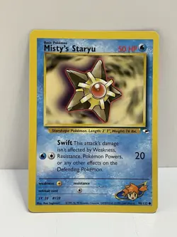 Pokemon WOTC TCG Vintage Misty's Staryu 090/132 Gym Heroes Regular LP - Image 1