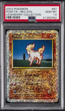 2002 POKEMON LEGEND COLL #87 PONYTA-REVERSE FOIL PSA 10 - Image 1