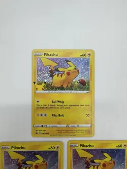 Pikachu SWSH039 Black Star Promo 25th Anniversary Stamped Holo Pokemon Lot Of 5 - Image 2
