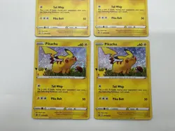Pikachu SWSH039 Black Star Promo 25th Anniversary Stamped Holo Pokemon Lot Of 5 - Image 4