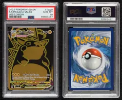 Full Art Pikachu VMAX Pokemon Sword & Shield Lost Origin Trainer Gallery PSA 10 - Image 3
