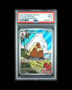 Pokemon SSP 208/191 - Surging Sparks Alolan Dugtrio Illustration Rare - PSA 9 - Image 1