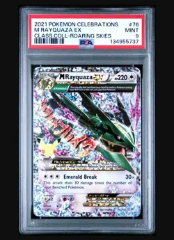 2021 POKEMON CELEBRATIONS CLASSIC COLLECTION #76 M RAYQUAZA EX PSA 9 - Image 1