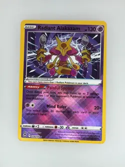 2022 Pokemon Silver Tempest Radiant Alakazam 059/195 NM - Image 1