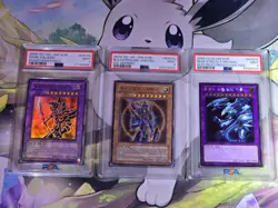 Yugioh! Korean Dark Paladin & Black Luster Soldier ENV/BG Blue Eyes UL Drg PSA 9 - Image 1
