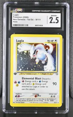 Pokemon Card CGC 2.5 Lugia 1st Edition Holo Neo Genesis 9/111 - Image 1
