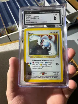 CGC 6 Lugia 9/111 Holo Neo Genesis Pokemon Card (small front corner dent) CLEAN - Image 3