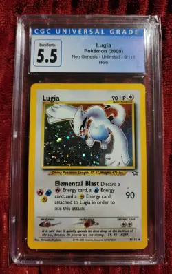 CGC 5.5 Lugia 2000 Neo Genesis 9/111 Holo Pokemon Card - Image 1