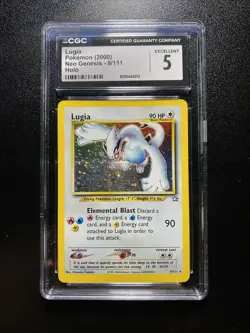 CGC 5 Lugia 2000 Neo Genesis 9/111 Holo Pokemon Card - Image 1