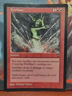 4x Fireblast - MTG Visions - Regular - HP to LP - Playset - Image 2