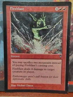 4x Fireblast - MTG Visions - Regular - HP to LP - Playset - Image 4