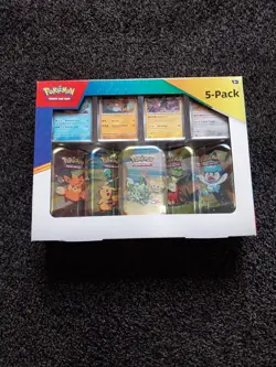 COSTCO Pokemon TCG Scarlet & Violet Paldea Friends Mini Tin 5-Pack New Sealed! - Image 1