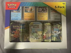 Pokemon TCG Scarlet & Violet Paldea Friends Mini Tin 5-Pack New Sealed! - Image 1