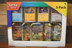 Pokemon TCG Scarlet & Violet Paldea Friends Mini Tin 5-Pack New Factory Sealed 196214120280 - Image 1