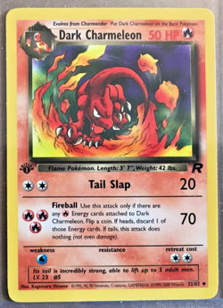 Pokemon Team Rocket 1st Ed Dark Charmeleon 32/82 Uncommon NMM Unplayed WOTC 2000 - Image 1