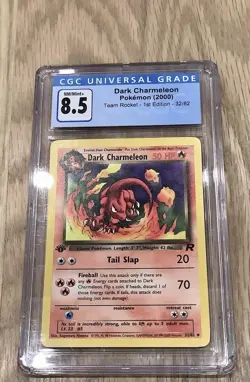 CGC 8.5 Dark Charmeleon Team Rocket 1st Edition 32/82 Pokemon Card - Image 1