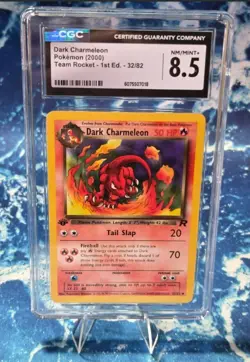 2000 Dark Charmeleon 32/82 1st Ed Team Rocket, CGC 8.5 NM/MINT - Image 1