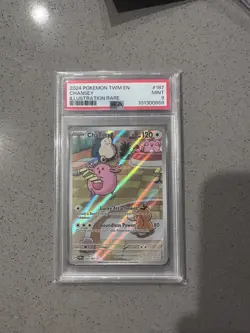 Chansey Twilight Masquerade #187/167 Illustration Rare Pokemon PSA 9 MINT 2024 - Image 1