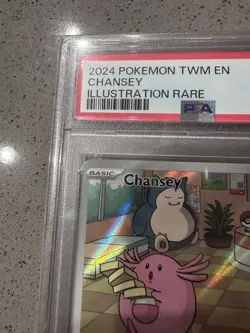 Chansey Twilight Masquerade #187/167 Illustration Rare Pokemon PSA 9 MINT 2024 - Image 3