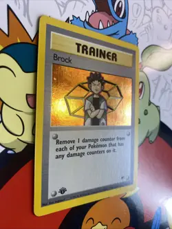 Brock 15/132 1st Edition Gym Heroes Holo Rare Pokemon TCG LP - Image 2