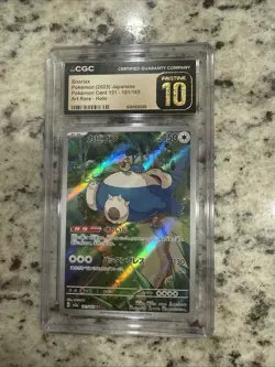CGC Pristine 10 Snorlax Art Rare 181/165 Pokemon Japanese Scarlet & Violet 151 - Image 1