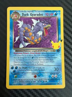 Pokemon TCG Dark Gyarados Holo Celebrations: Classic Collection 8/82 NM - Image 1